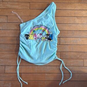 NWOT Hello Kitty Mint Green Top